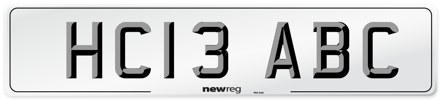 HC13 ABC Number Plate from New Reg